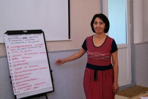 Shamsya Mirgayosieva trainer and facilitator of the Child Rights Centre